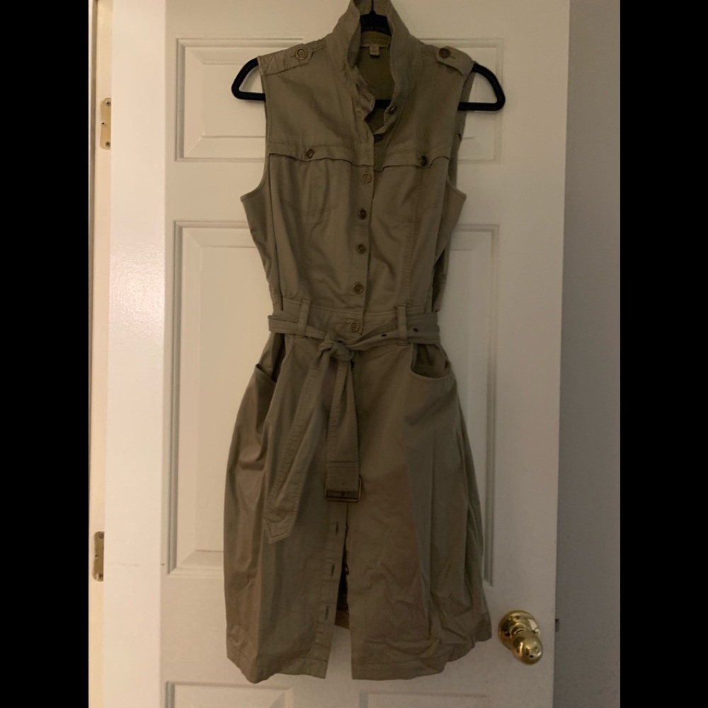 Burberry Brit Safari Sleeveless Trench Dress